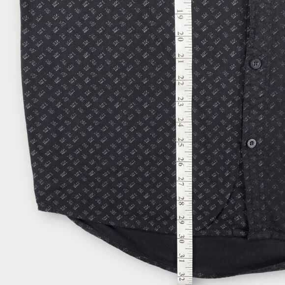$69 Rollas Shirt Mens Extra Large Pattern Print Black Button Up Short Sleeve - Picture 10 of 11